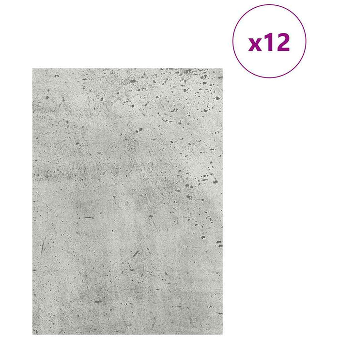 Panouri de decor 12 pcs Gri din beton 15 x 21 x 0.27 cm - WALTI WALTI