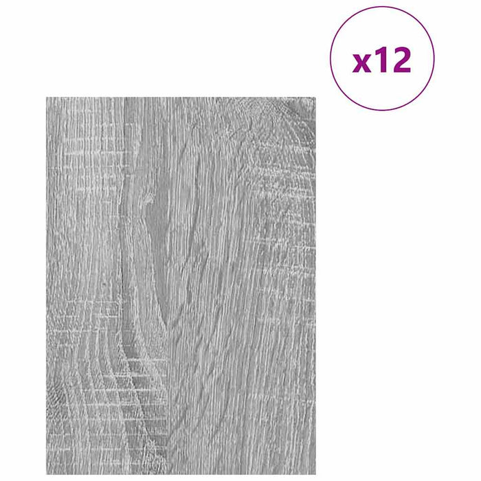 Panouri de decor 12 pcs Gri Sonoma 15 x 21 x 0.27 cm - WALTI WALTI