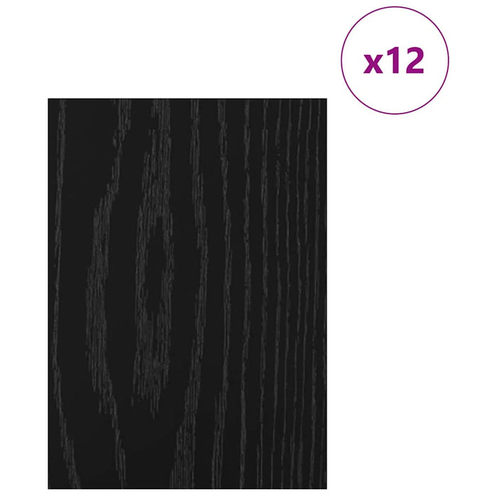 Panouri de decor 12 pcs Stejar Negru 21 x 30 x 0,27 cm - WALTI WALTI