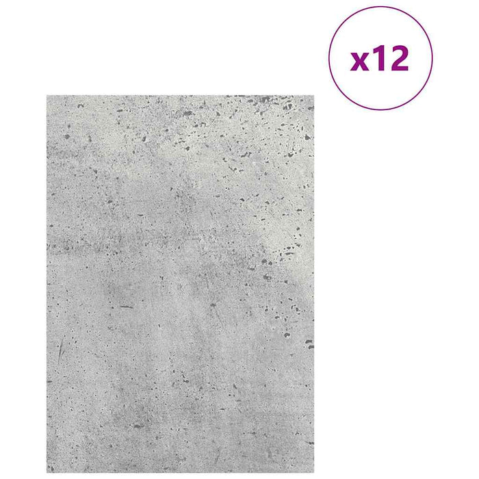 Panouri de decor 12 pcs Gri din beton 21 x 30 x 0,27 cm - WALTI WALTI