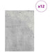 Panouri de decor 12 pcs Gri din beton 21 x 30 x 0,27 cm - WALTI WALTI