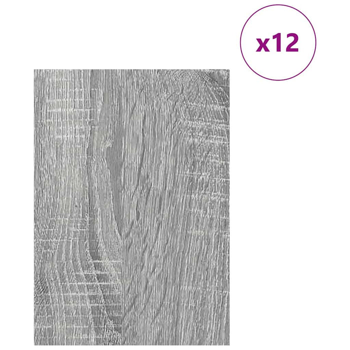 Panouri de decor 12 pcs Gri Sonoma 21 x 30 x 0,27 cm - WALTI WALTI