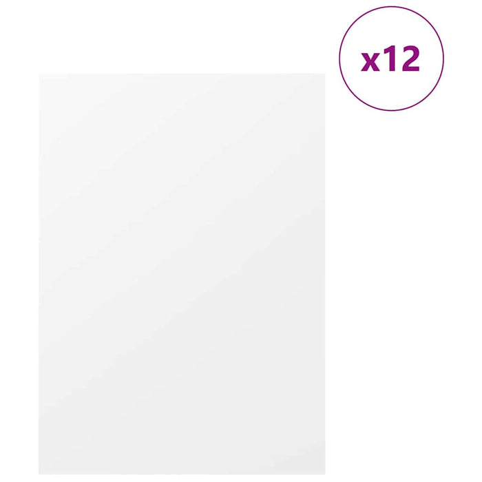 Panouri de decor 12 pcs Alb 30 x 42 x 0.27 cm Lemn compozit - WALTI WALTI