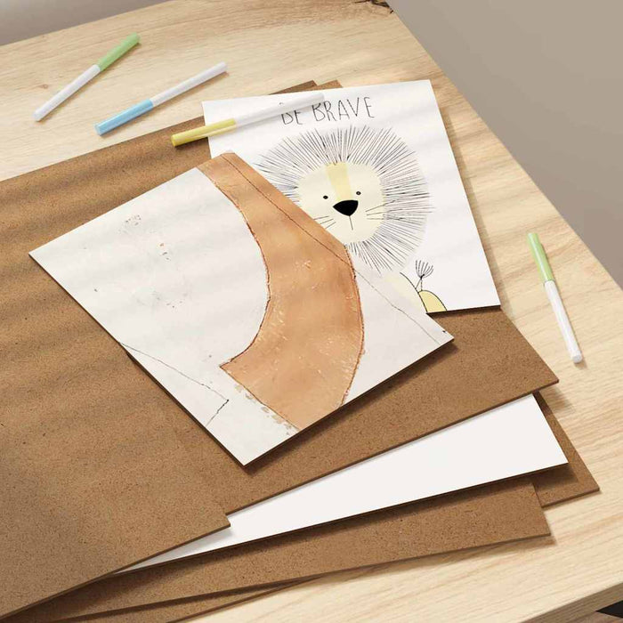 Panouri de decor 50 pcs Alb 30 x 42 x 0.27 cm Lemn compozit - WALTI WALTI