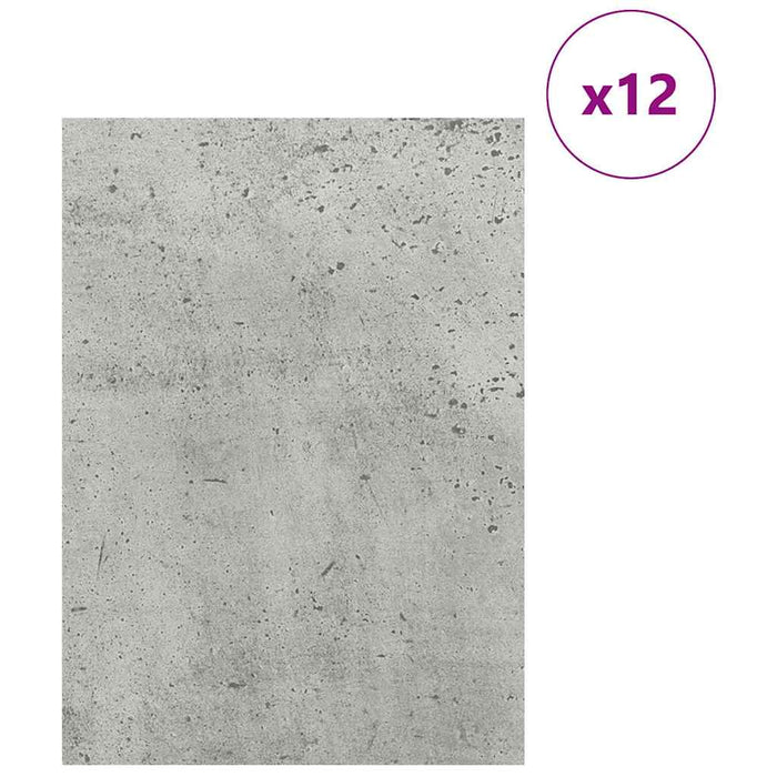Panouri de decor 12 pcs Gri din beton 30 x 42 x 0.27 cm - WALTI WALTI