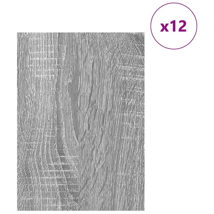 Panouri de decor 12 pcs Gri Sonoma 30 x 42 x 0.27 cm - WALTI WALTI