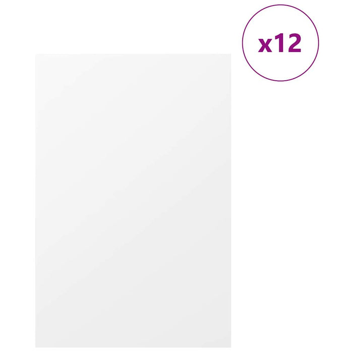 Panouri de decor 12 pcs Alb 40 x 60 x 0.27 cm Lemn compozit - WALTI WALTI
