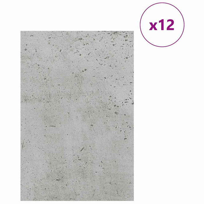 Panouri de decor 12 pcs Gri din beton 40 x 60 x 0.27 cm - WALTI WALTI