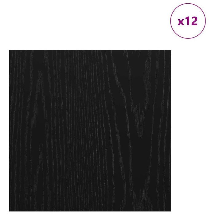 Panouri de decor 12 pcs Stejar Negru 30 x 30 x 0,27 cm - WALTI WALTI