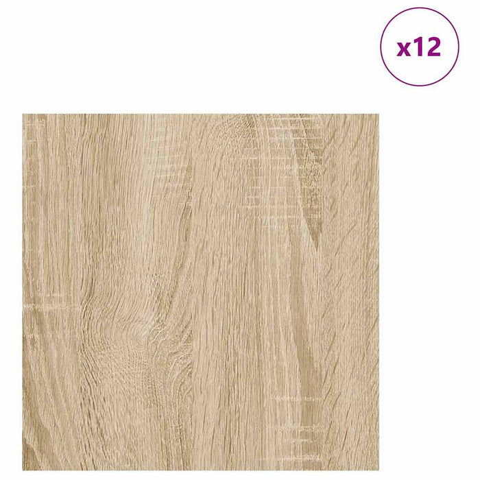 Panouri de decor 12 pcs Stejar Sonoma 30 x 30 x 0,27 cm - WALTI WALTI