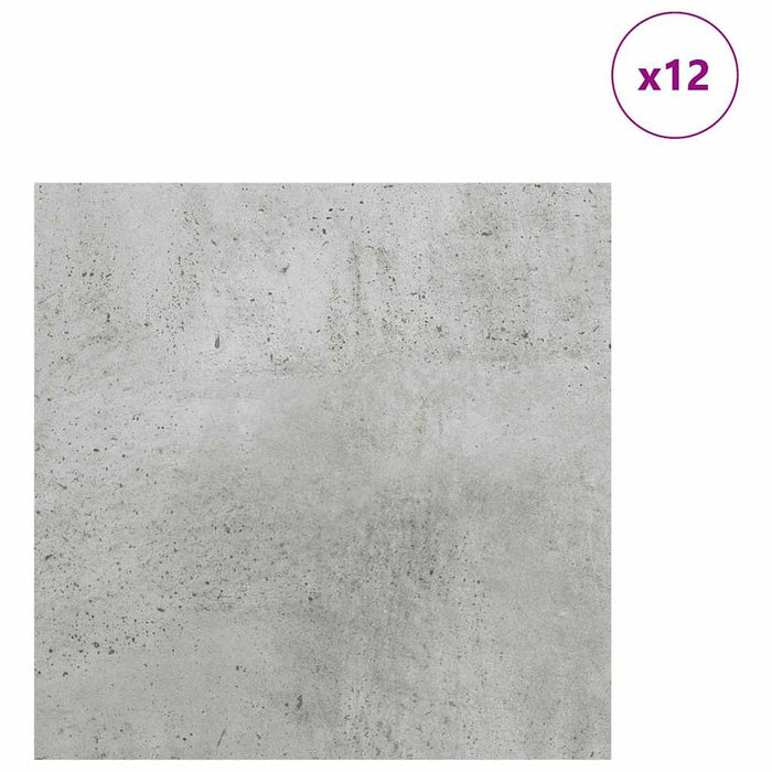 Panouri de decor 12 pcs Gri din beton 30 x 30 x 0,27 cm - WALTI WALTI