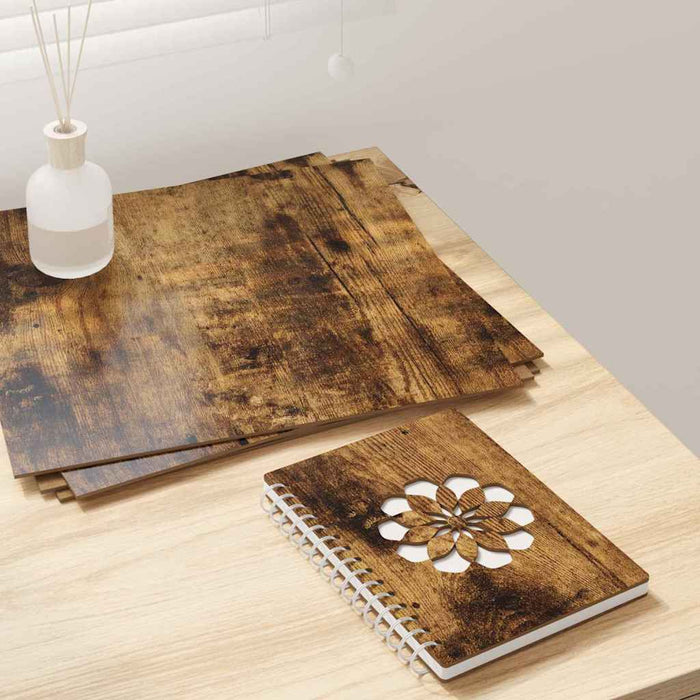 Panouri de decor 12 pcs Stejar fumuriu 30 x 30 x 0,27 cm - WALTI WALTI
