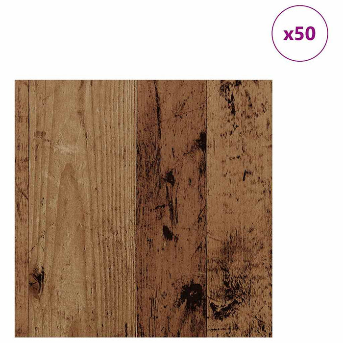 Panouri de decor 50 pcs Lemn vechi 30 x 30 x 0,27 cm - WALTI WALTI