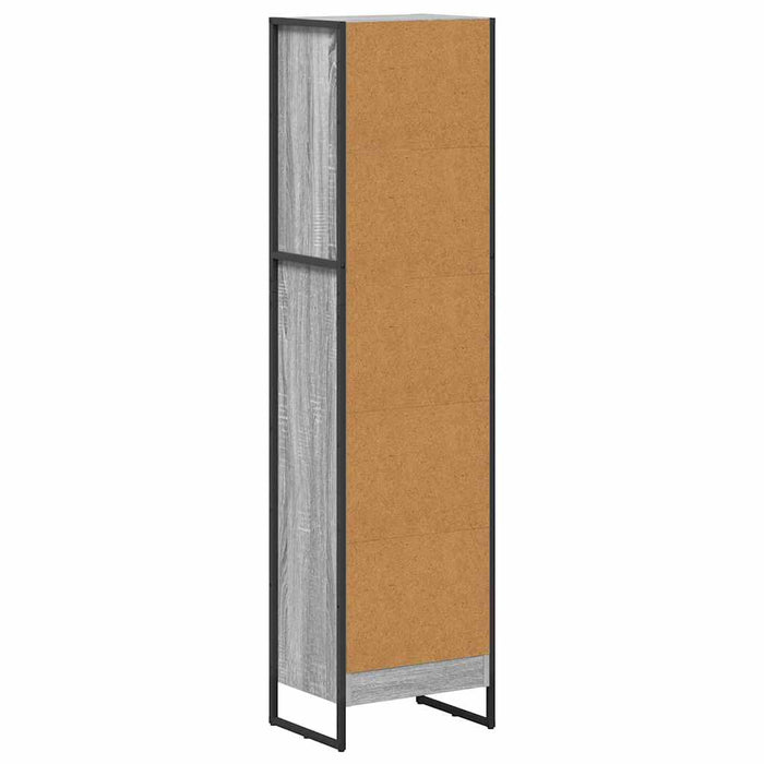 Dulap pentru cărți Gri Sonoma 80 x 30 x 155 cm Lemn compozit - WALTI WALTI