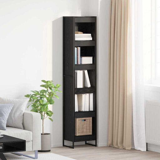 Dulap pentru cărți Stejar Negru 80 x 30 x 155 cm Lemn compozit - WALTI WALTI