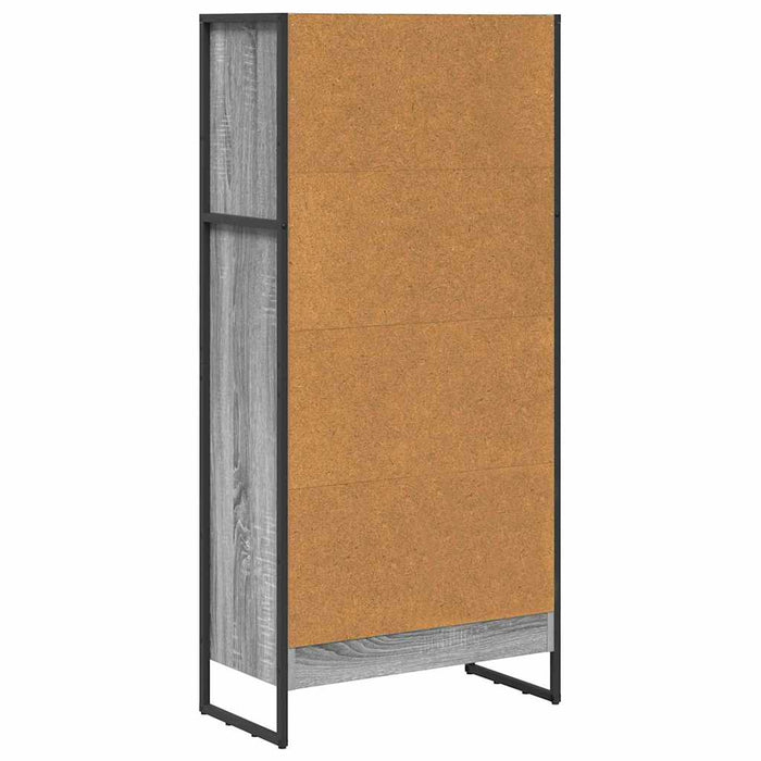 Dulap pentru cărți Gri Sonoma 80 x 30 x 155 cm Lemn compozit - WALTI WALTI