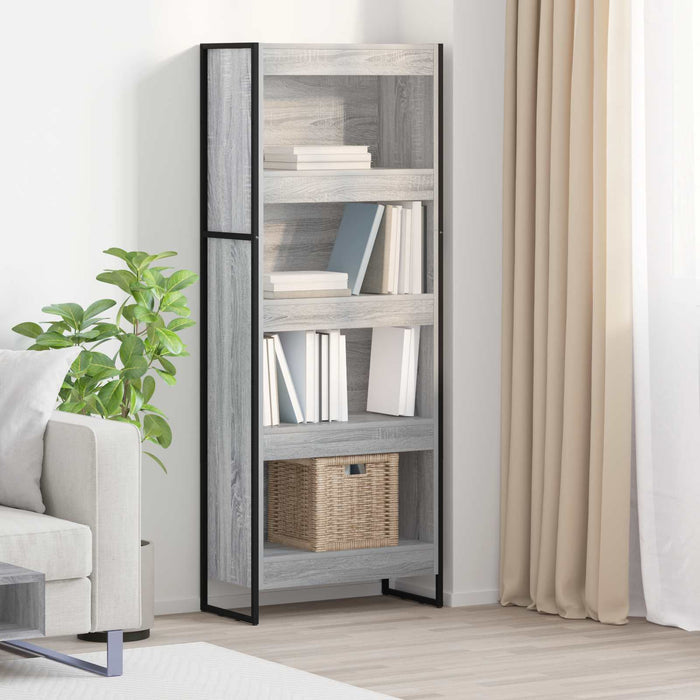 Dulap pentru cărți Gri Sonoma 80 x 30 x 155 cm Lemn compozit - WALTI WALTI
