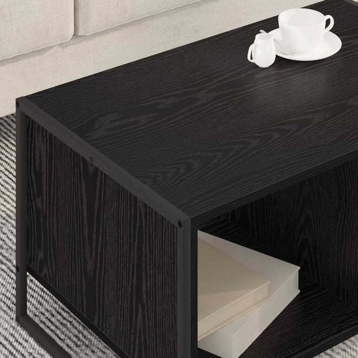 Masă de cafea Stejar Negru 80 x 50 x 40 cm Lemn compozit - WALTI WALTI