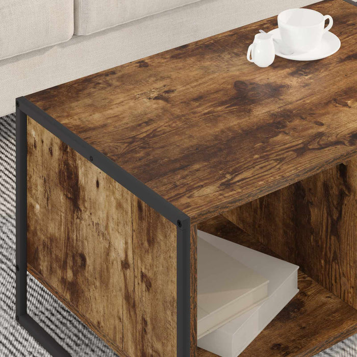 Masă de cafea Stejar fumuriu 80 x 50 x 40 cm Lemn compozit - WALTI WALTI