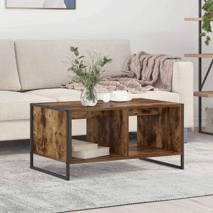 Masă de cafea Stejar fumuriu 80 x 50 x 40 cm Lemn compozit - WALTI WALTI