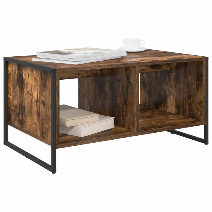Masă de cafea Stejar fumuriu 80 x 50 x 40 cm Lemn compozit - WALTI WALTI