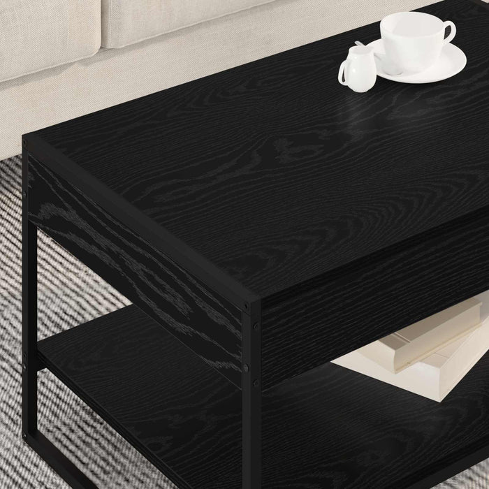 Masă de cafea Stejar Negru 80 x 50 x 40 cm Lemn compozit - WALTI WALTI