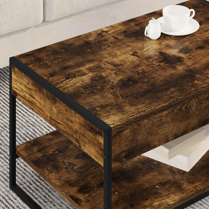Masă de cafea Stejar fumuriu 80 x 50 x 40 cm Lemn compozit - WALTI WALTI