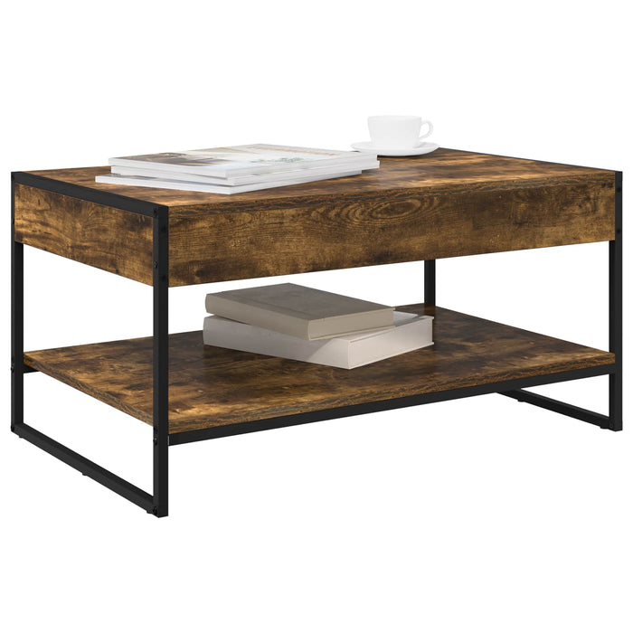 Masă de cafea Stejar fumuriu 80 x 50 x 40 cm Lemn compozit - WALTI WALTI