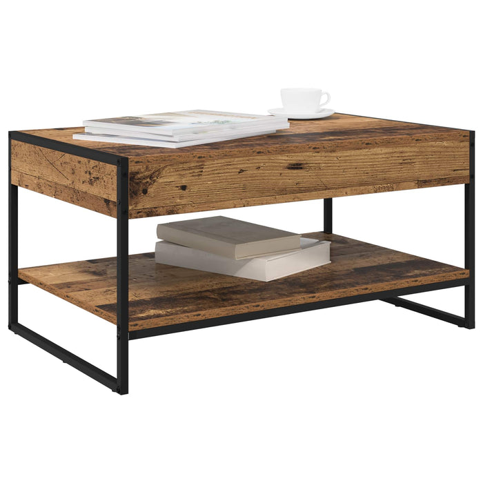 Masă de cafea Lemn Vechi 80 x 50 x 40 cm Lemn compozit - WALTI WALTI