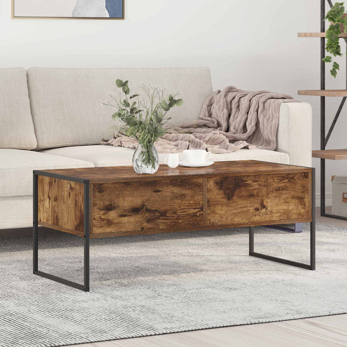 Masă de cafea Stejar fumuriu 100 x 46 x 40 cm Lemn compozit - WALTI WALTI