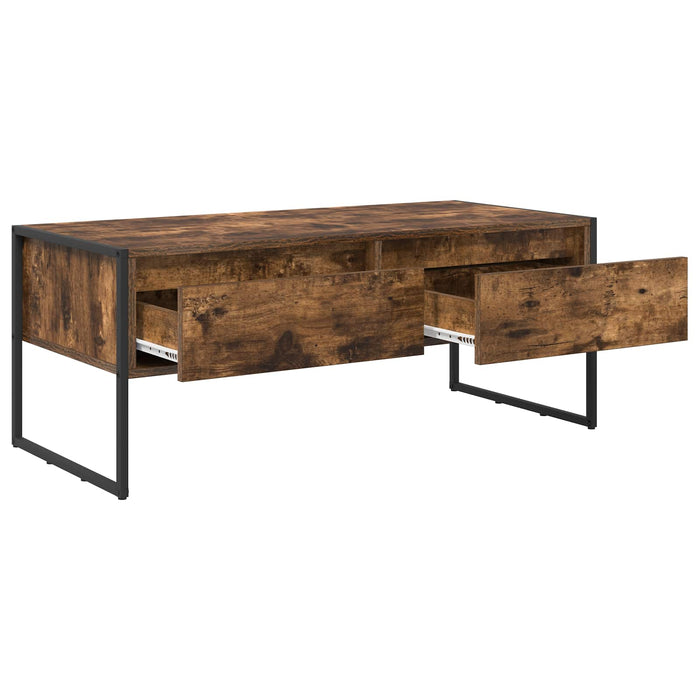 Masă de cafea Stejar fumuriu 100 x 46 x 40 cm Lemn compozit - WALTI WALTI
