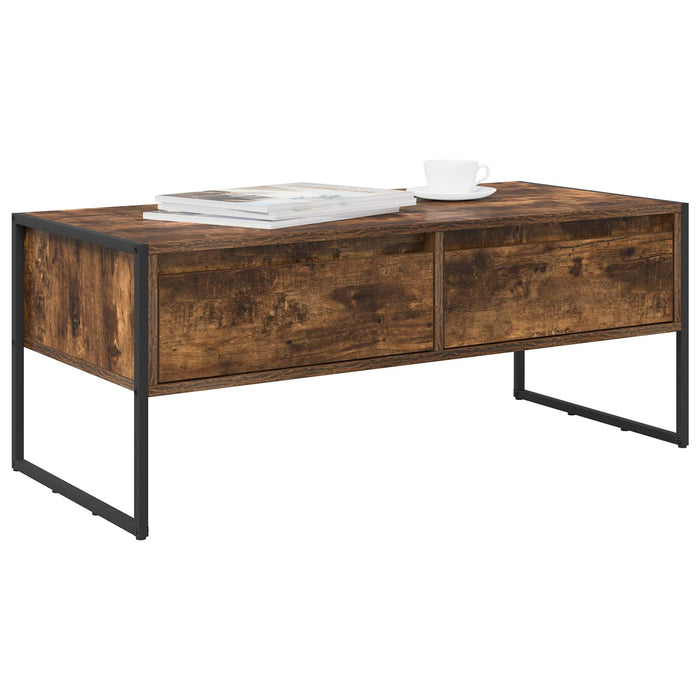 Masă de cafea Stejar fumuriu 100 x 46 x 40 cm Lemn compozit - WALTI WALTI