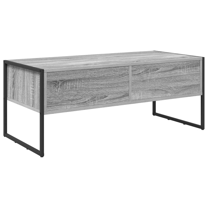 Masă de cafea Gri Sonoma 100 x 46 x 40 cm Lemn compozit - WALTI WALTI