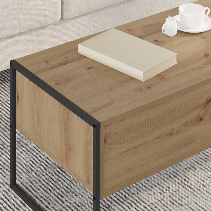 Masă de cafea Stejar artizanal 100 x 46 x 40 cm Lemn compozit - WALTI WALTI