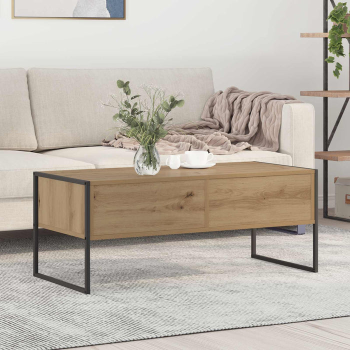 Masă de cafea Stejar artizanal 100 x 46 x 40 cm Lemn compozit - WALTI WALTI