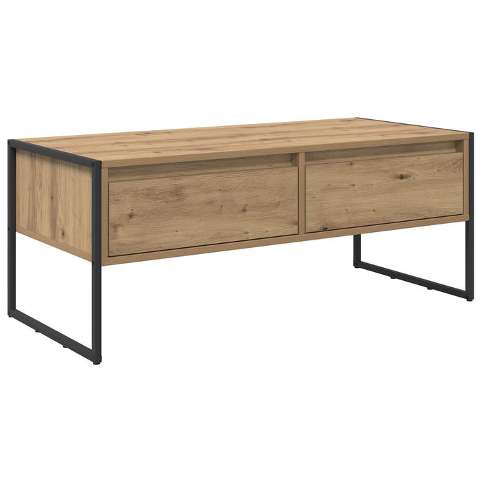 Masă de cafea Stejar artizanal 100 x 46 x 40 cm Lemn compozit - WALTI WALTI