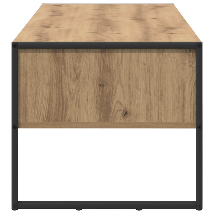 Masă de cafea Stejar artizanal 100 x 46 x 40 cm Lemn compozit - WALTI WALTI