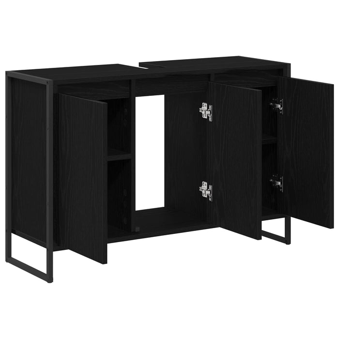 Dulap de Baie cu ușă Stejar Negru 90 x 30 x 60 cm Lemn compozit - WALTI WALTI