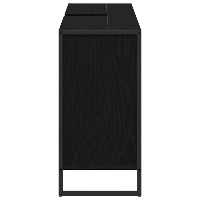 Dulap de Baie cu ușă Stejar Negru 90 x 30 x 60 cm Lemn compozit - WALTI WALTI