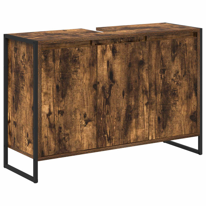 Dulap de Baie Stejar fumuriu 90 x 30 x 60 cm Lemn compozit - WALTI WALTI