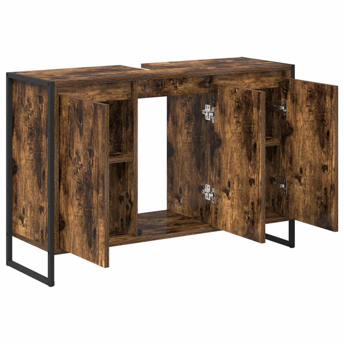Dulap de Baie Stejar fumuriu 90 x 30 x 60 cm Lemn compozit - WALTI WALTI