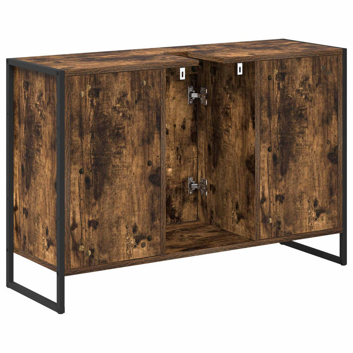 Dulap de Baie Stejar fumuriu 90 x 30 x 60 cm Lemn compozit - WALTI WALTI