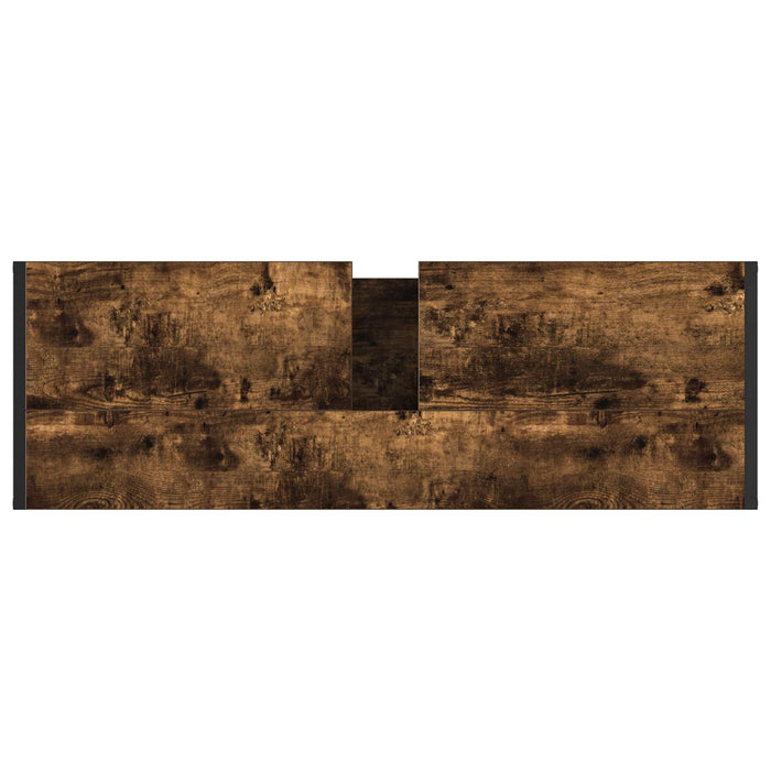 Dulap de Baie Stejar fumuriu 90 x 30 x 60 cm Lemn compozit - WALTI WALTI