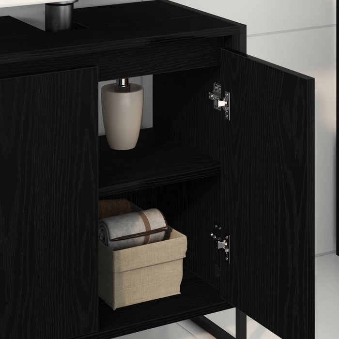 Dulap de Baie cu ușă Stejar Negru 60 x 30 x 60 cm Lemn compozit - WALTI WALTI