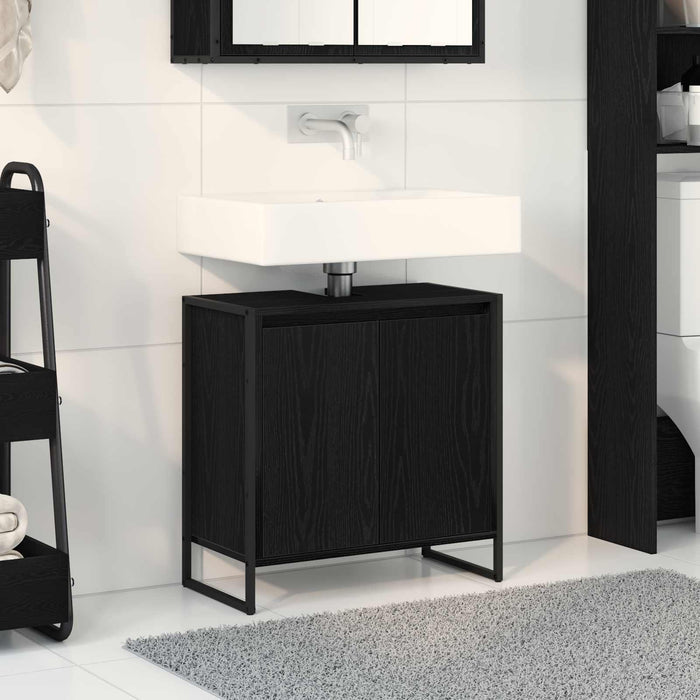 Dulap de Baie cu ușă Stejar Negru 60 x 30 x 60 cm Lemn compozit - WALTI WALTI