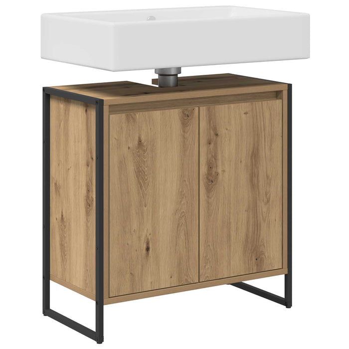 Dulap de Baie Stejar artizanal 60 x 30 x 60 cm Lemn compozit - WALTI WALTI
