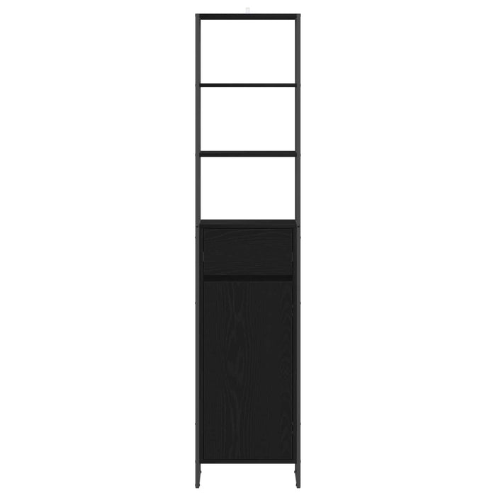 Dulap de Baie Stejar Negru 40 x 30 x 180 cm Lemn compozit - WALTI WALTI