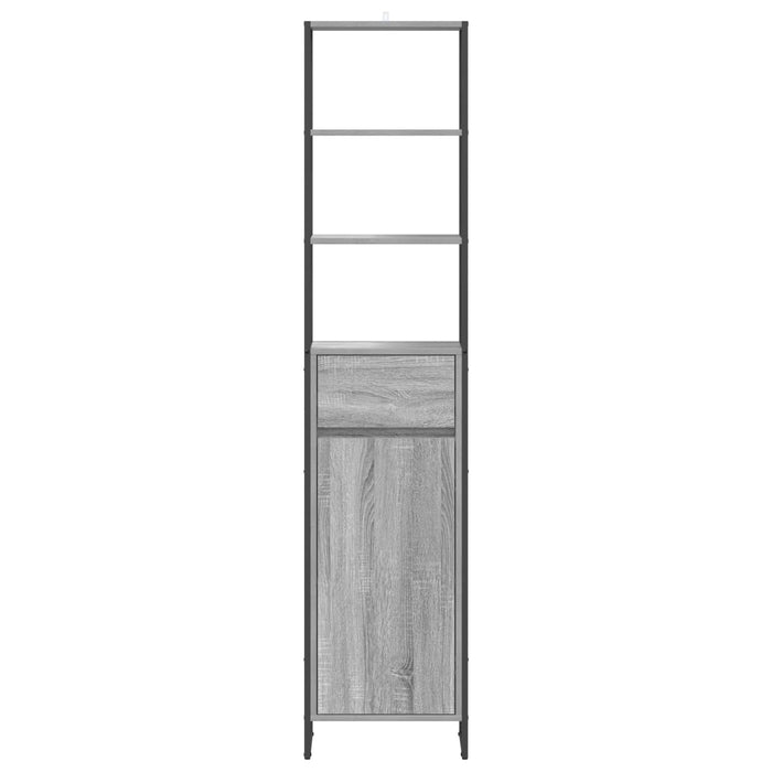 Dulap de Baie cu ușă Gri Sonoma 40 x 30 x 180 cm Lemn compozit - WALTI WALTI