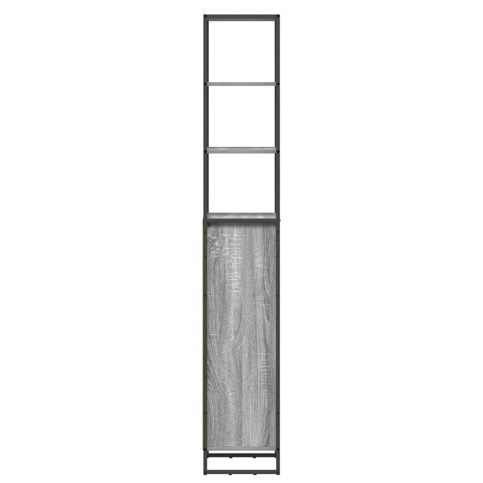 Dulap de Baie cu ușă Gri Sonoma 40 x 30 x 180 cm Lemn compozit - WALTI WALTI