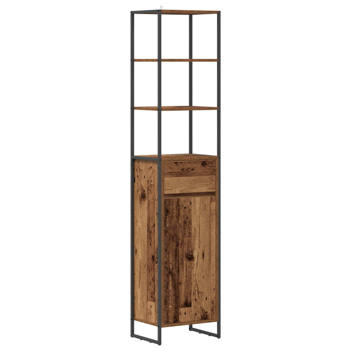 Dulap de Baie cu ușă Lemn Vechi 40 x 30 x 180 cm Lemn compozit - WALTI WALTI